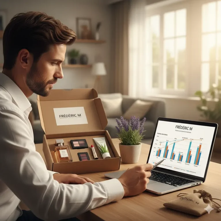 Plan de rémunération Frederic M : un homme analyse les graphiques de gains VDI.