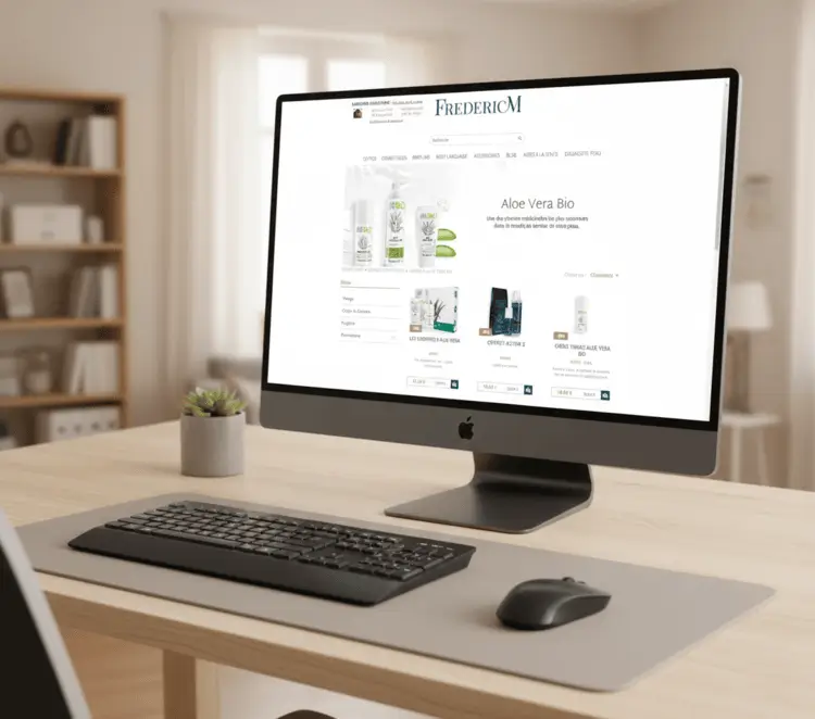 Consultation du catalogue Frederic M 2026 en ligne sur un PC