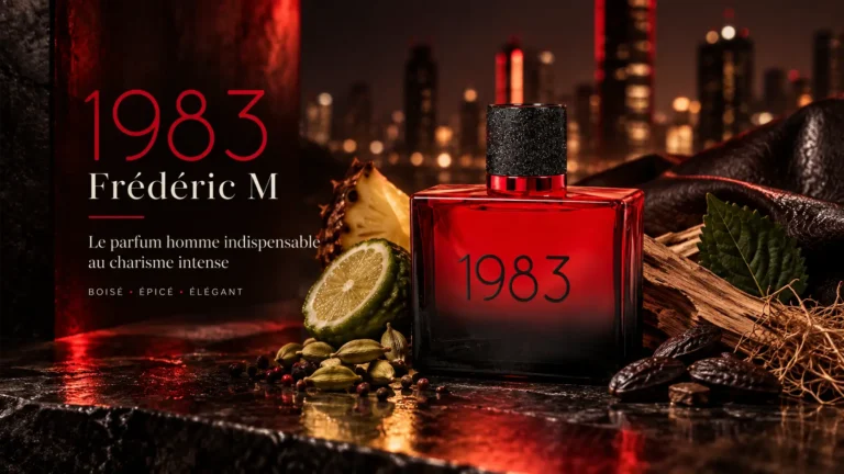 Eau de toilette 1983 Frédéric M, parfum homme boisé épicé au style élégant et charismatique