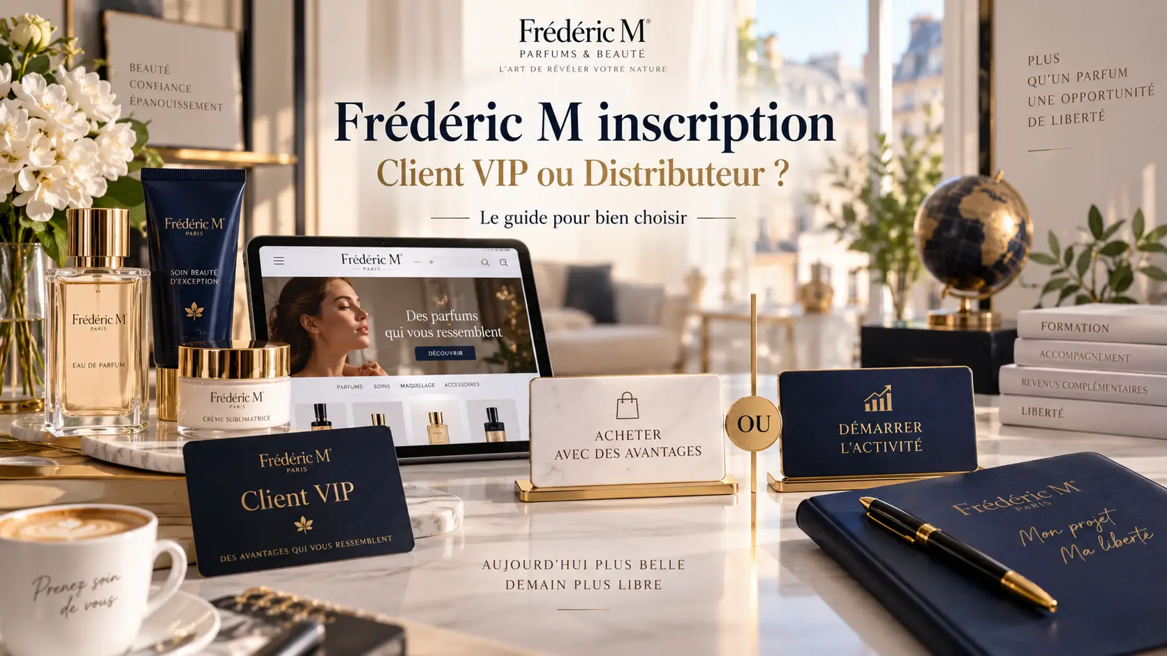 Frédéric M inscription pour choisir entre client VIP et distributeur